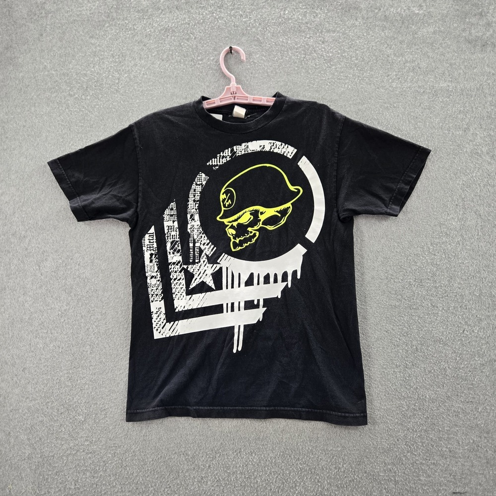 VINTAGE Metal Mulisha Men Shirt M Black Graphic Skull Grunge Skater Y2K READ